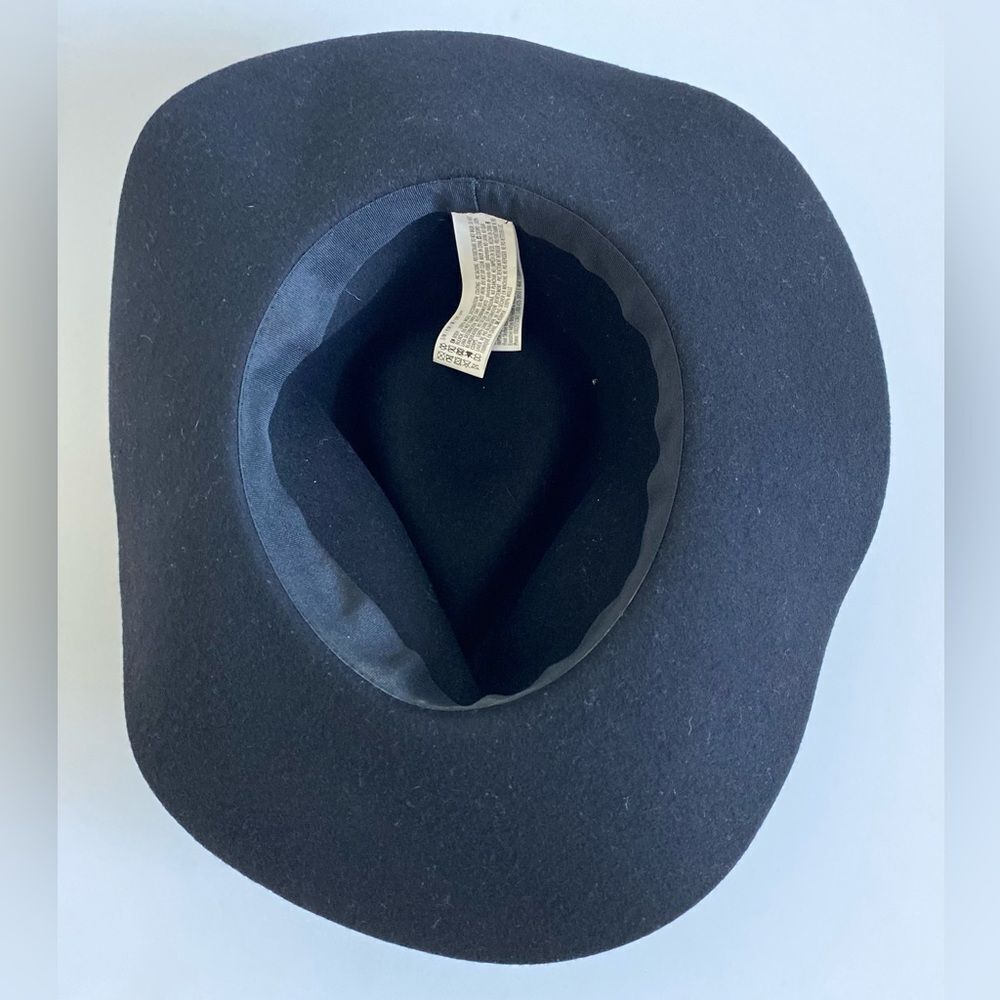 Western Wool Black hat with leather trim Festival Witchy - Picture 4 of 7